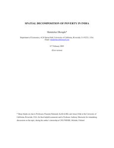 spatial decomposition of poverty in india - Economics