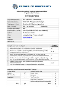 Course Outline New version spring 2010