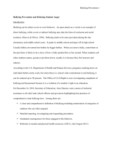 Bullying Narrative - GADOE Georgia Department of Education