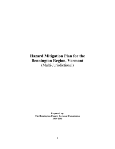 BCRC Hazard Mitigation Plan - Bennington County Regional