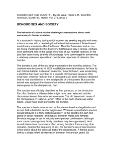 BONOBO SEX AND SOCIETY , By - Behavioral Biology Laboratory