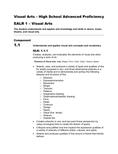Visual Arts – High School Advanced Proficiency EALR 1 – Visual