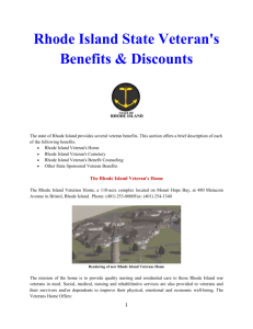 Vet State Benefits & Discounts – RI 2015