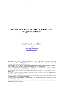 the islamic conception of migration