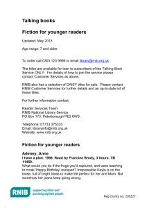 Fiction for ages 7 and older on Talking Book (Word, 200KB)