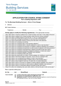 Application for Council Siting Consent - DOC