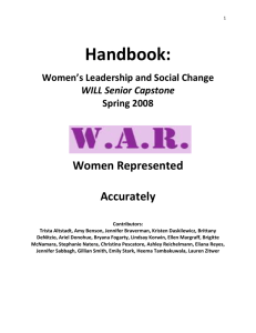 Handbook - Women In Learning and Leadership (WILL)