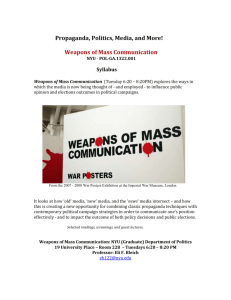 Political Campaigns II: Weapons of Mass Communication