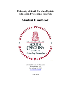 Education Professional Program - University of South Carolina Upstate