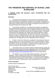 the disposal of non-playing field land by foundation and voluntary