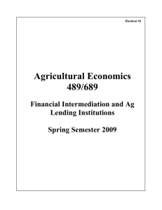 Handout 6 - Department of Agricultural Economics