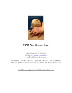 New CPR First Aid