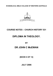 course notes – church history 531