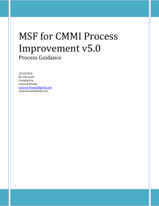 MSF For CMMI Process Improvement V5.0