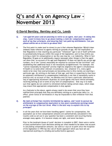 Q's and A's on Agency Law - November 2013