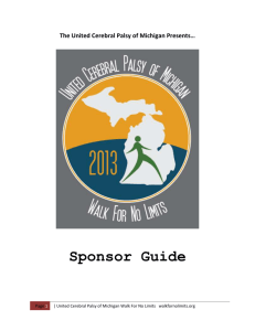 The United Cerebral Palsy of Michigan Presents… Sponsor Guide