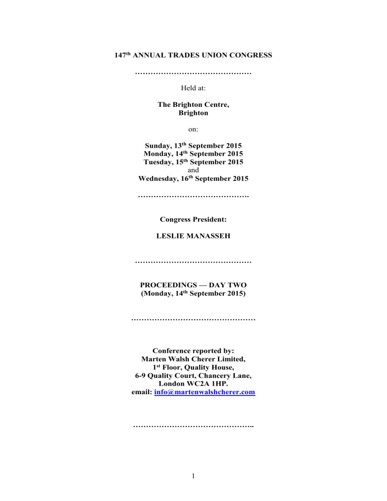 Proceedings Day 2