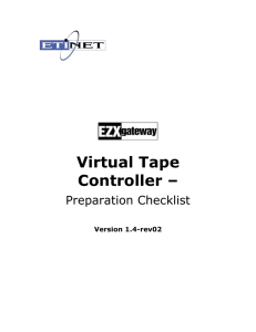 VT Controller Preparation