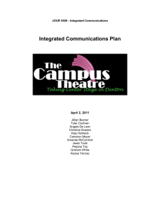Integrated Communications Plan