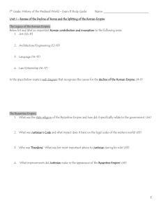 7th Grade: History of the Medieval World – Exam A Study Guide