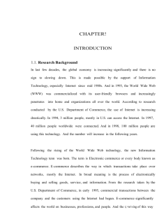 CHAPTER! INTRODUCTION 1.1. Research Background In last few