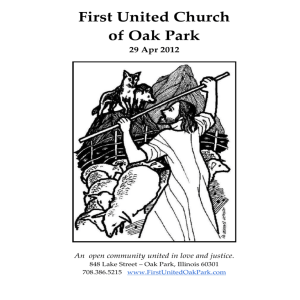 Worship for the Lord's Day - First United Church of Oak Park