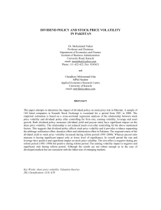 dividend polciy and stock price volatility