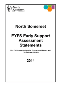 Early Support assessment statements