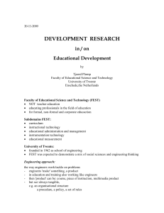 development research - Centre for Information Technology in