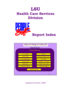 SAMPLE REPORTS - LSU Hospitals