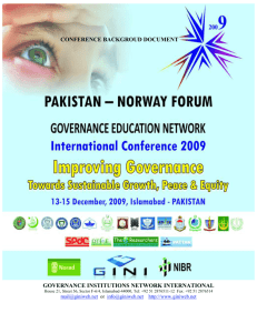 gini program for promoting governance education in pakistan