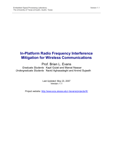 In-Platform Radio Frequency Interference Mitigation for Wireless