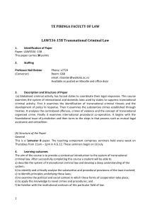 LAW534-15B Transnational Criminal Law