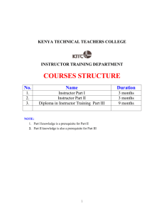 instructor training department - UNESCO