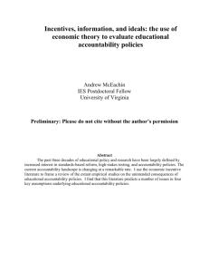 Incentives, information, and ideals: the use of economic theory to