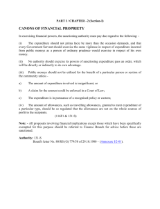 Canons of financial propriety - rdso