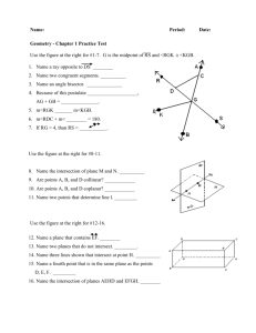 Geometry - Chapter 1 Practice Test
