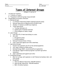 Types of Interest Groups