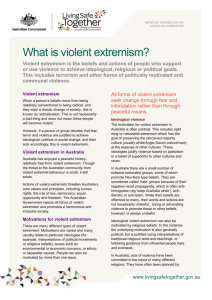 What is violent extremism?