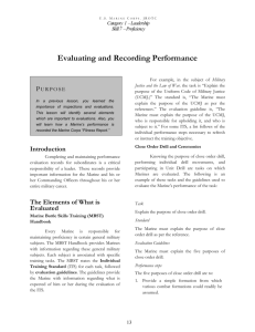 Evaluating and Recording Performance
