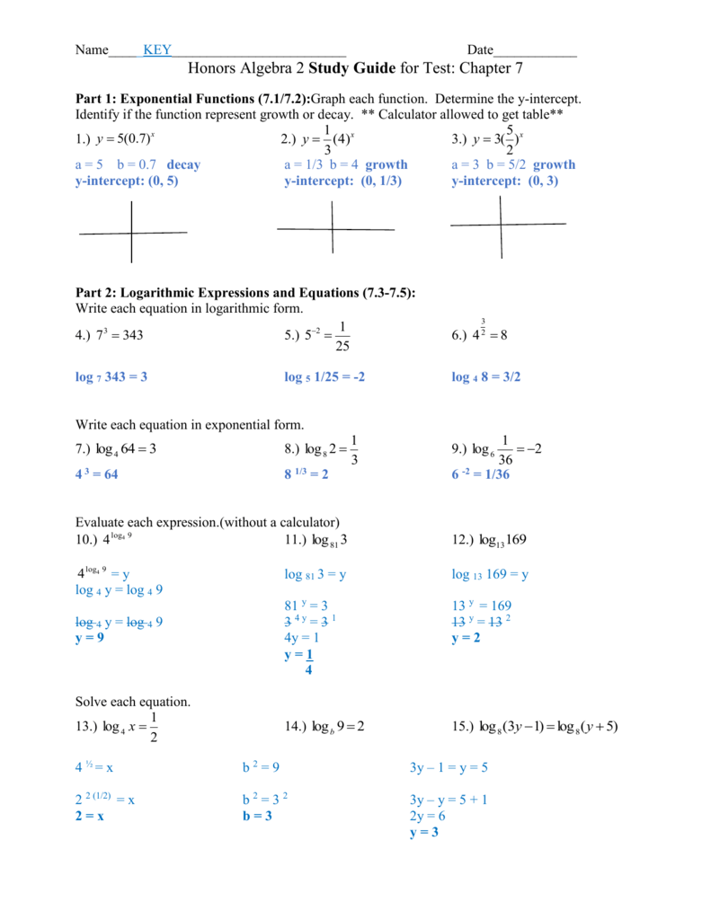 Graphing Exponential Functions Worksheet