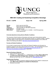 MBA 629 - UNC Greensboro