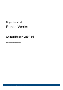 Department of Public Works Annual Report 2007-08