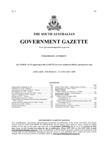 PUBLIC ACTS appearing in this GAZETTE are to be considered