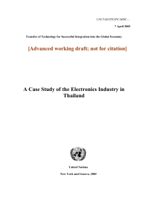 Chapter II Performance of the electronics industry