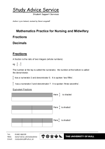 Author: Lynn Ireland, revised by Dave Longstaff Mathematics