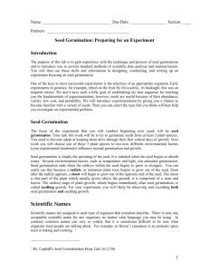 Seed Germination Preparation Lab ()