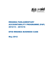 RWANDA PARLIAMENTARY ACCOUNTABILITY PROGRAMME (P