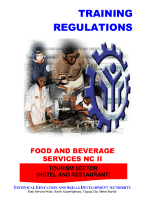 tr-food and beverage services nc ii