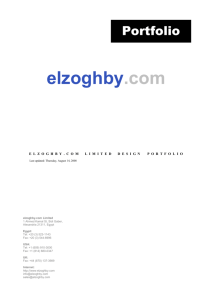 elzoghby.com Portfolio